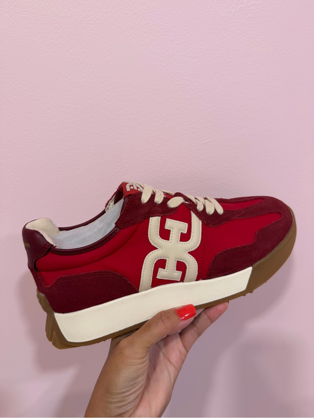 Sam Edelman Scarlet Suede Langley Sneakers NWT - Picture 6 of 8